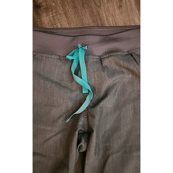 Figs Womens Scrub Pants Size Small Gray Straight Tie Front Pockets - Picture 3 of 8